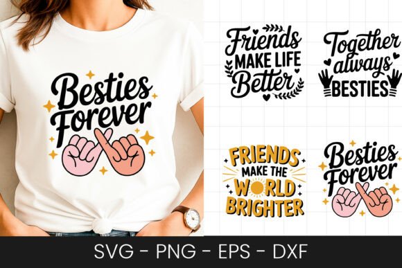 Besties Forever Friendship Quote Graphics for Crafts