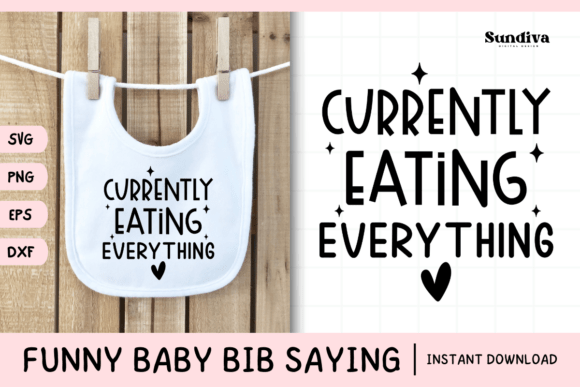Fun Baby Bib SVG for Crafts and Graphics