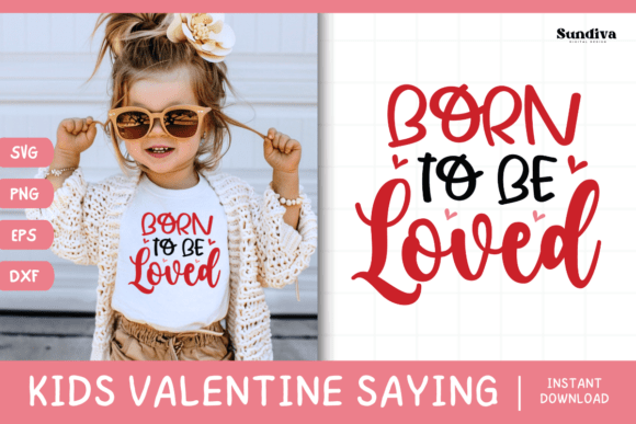 Kids Valentine SVG for Graphics and Crafts